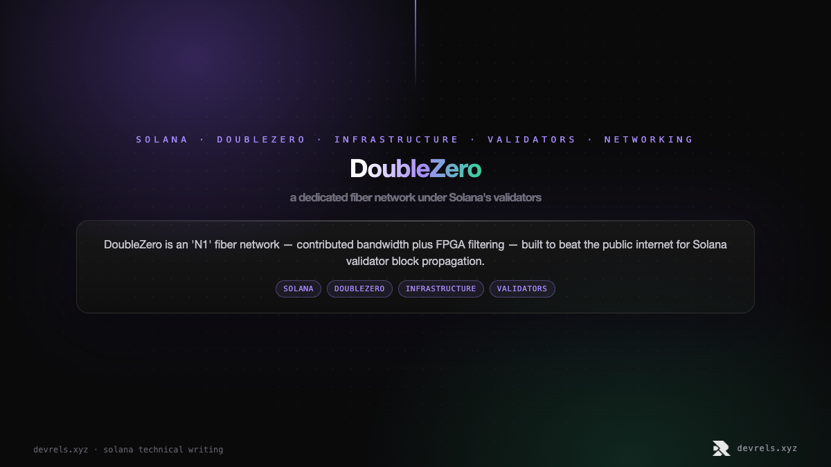 DoubleZero: a dedicated fiber network under Solana's validators
