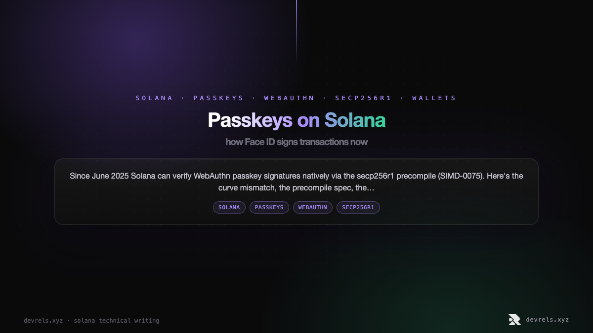 Passkeys on Solana: how Face ID signs transactions now