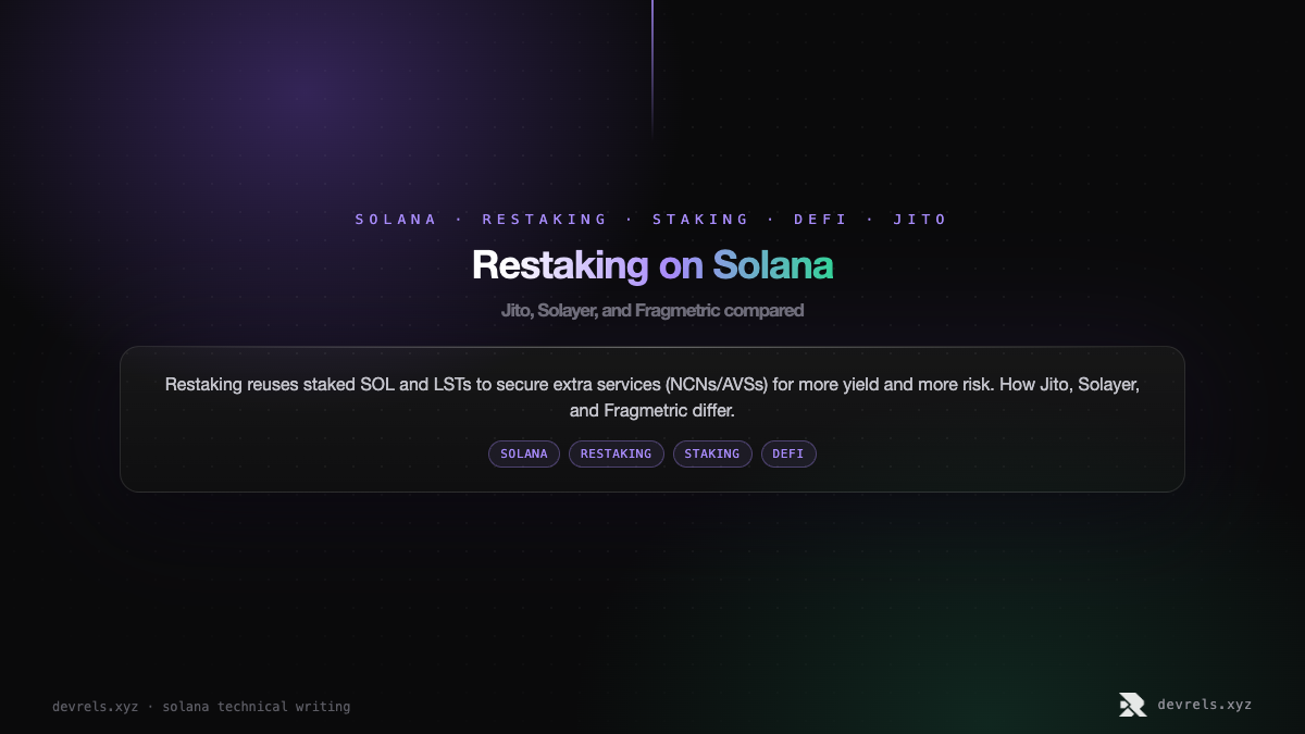 Restaking on Solana: Jito, Solayer, and Fragmetric compared
