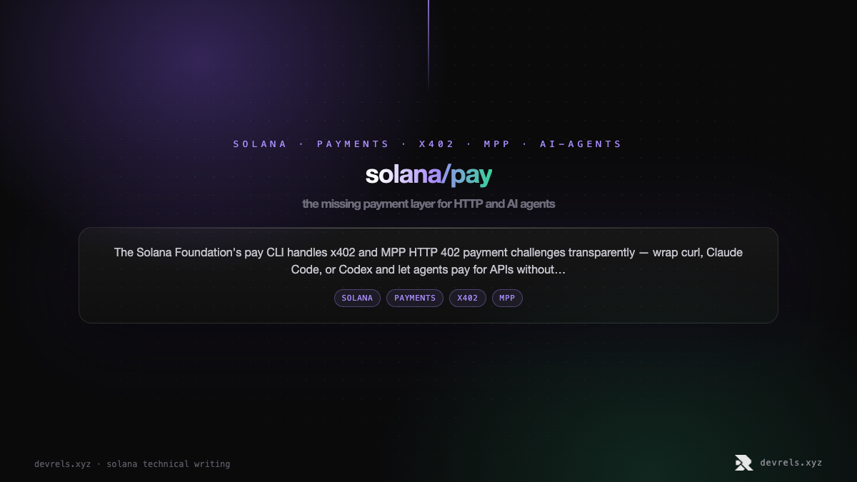 solana/pay: the missing payment layer for HTTP and AI agents