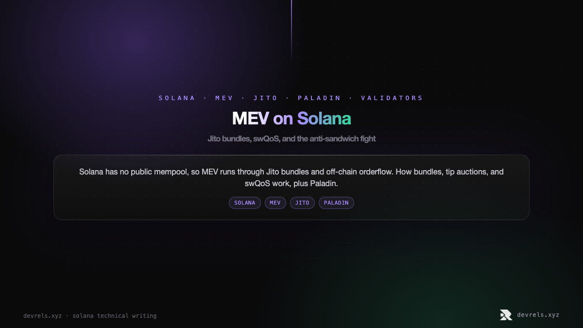 MEV on Solana: Jito bundles, swQoS, and the anti-sandwich fight