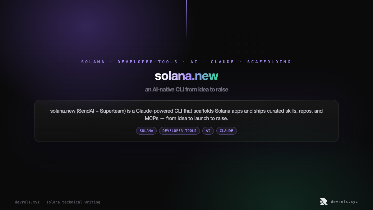solana.new: an AI-native CLI from idea to raise