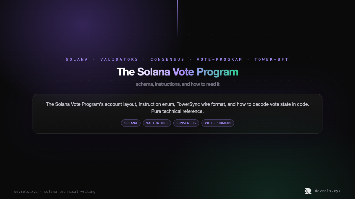 The Solana Vote Program: schema, instructions, and how to read it