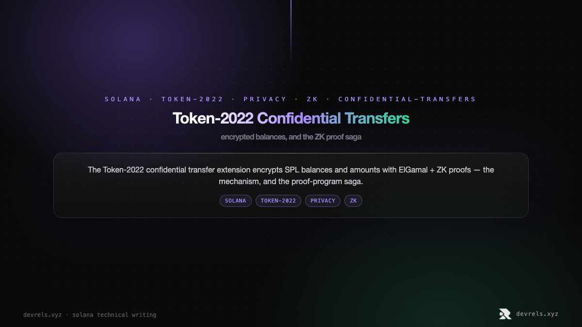 Token-2022 Confidential Transfers: encrypted balances, and the ZK proof saga