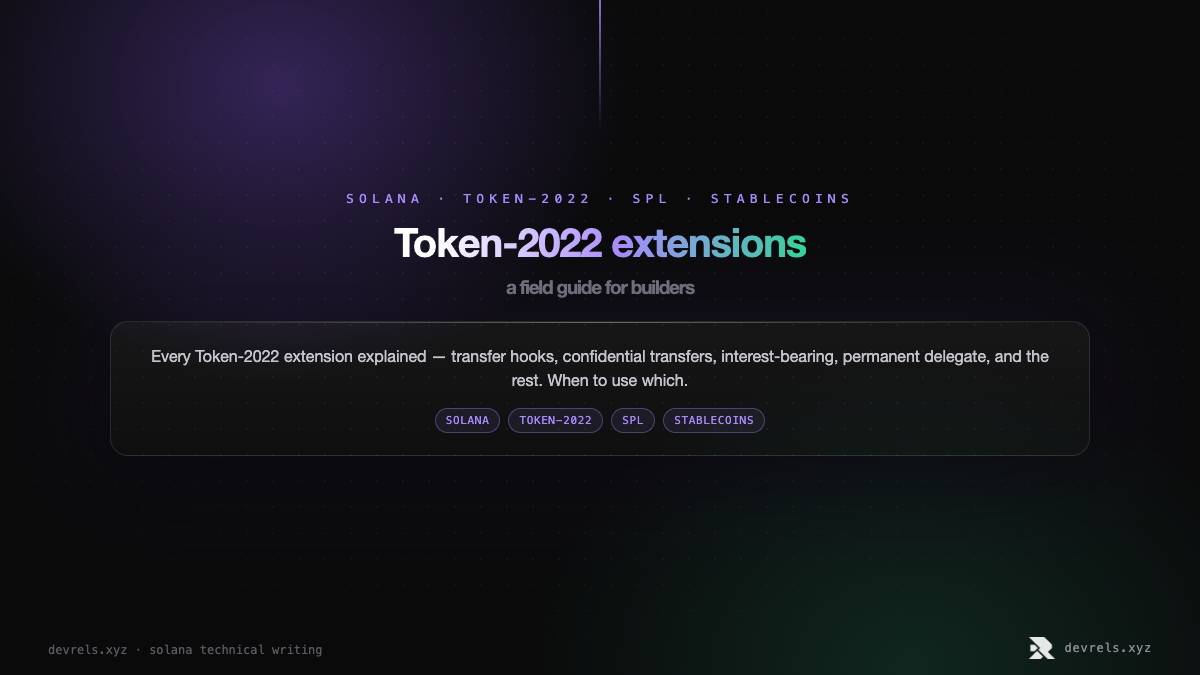 Token-2022 extensions: a field guide for builders