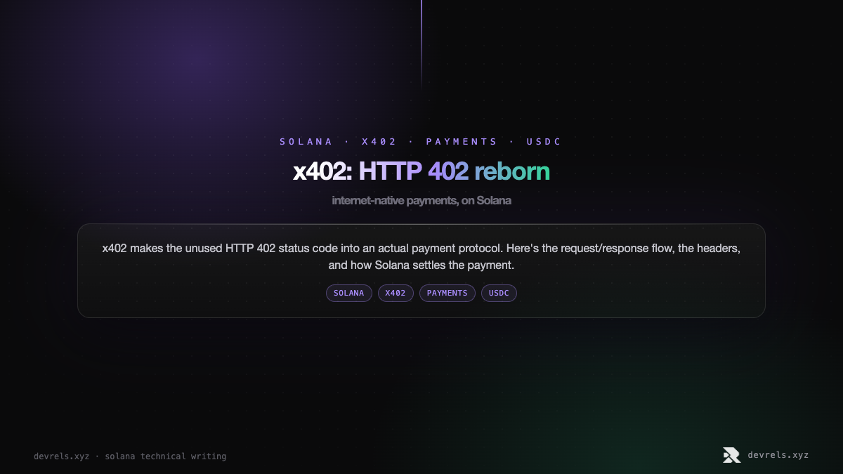 x402: HTTP 402 reborn — internet-native payments, on Solana